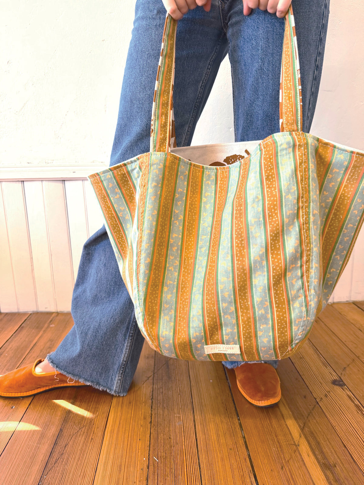 Vintage Boho - Muted Sienna and Baby Blue and Green Stripe + Erin Flett inside