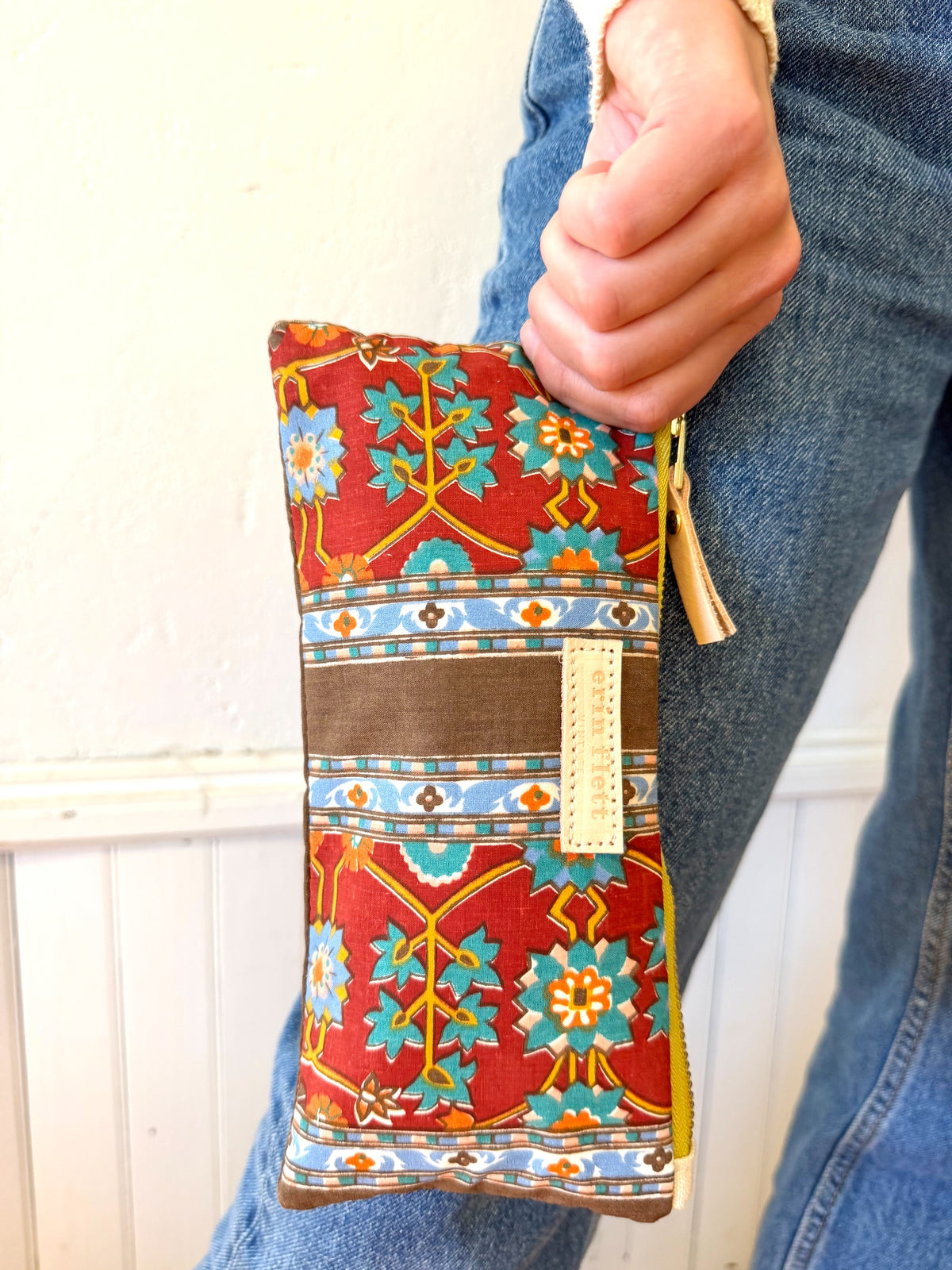 Vintage Pencil Zipper pouch - Bohemian Pattern