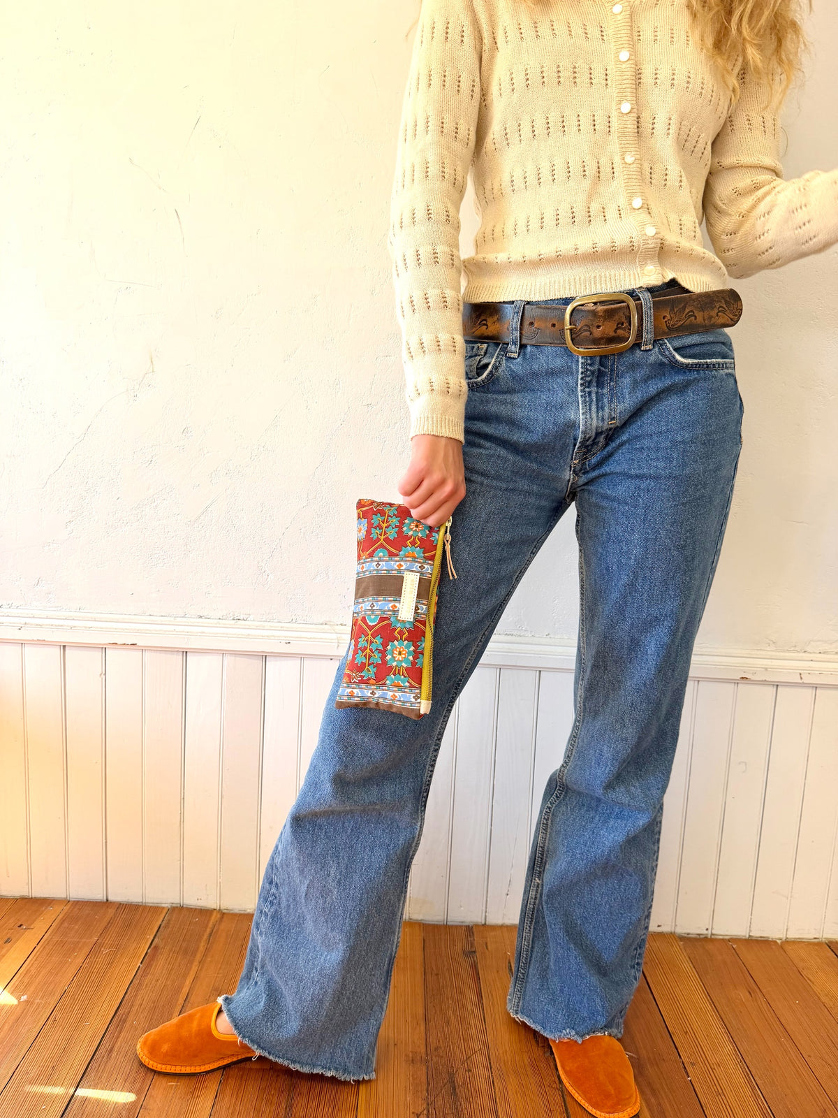 Vintage Pencil Zipper pouch - Bohemian Pattern