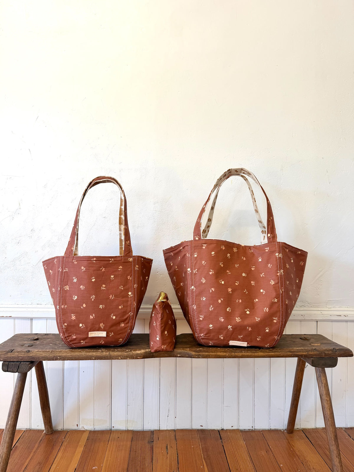 Sweet Floral Clay Laura Bag Zipper Pouch + Erin Flett inside
