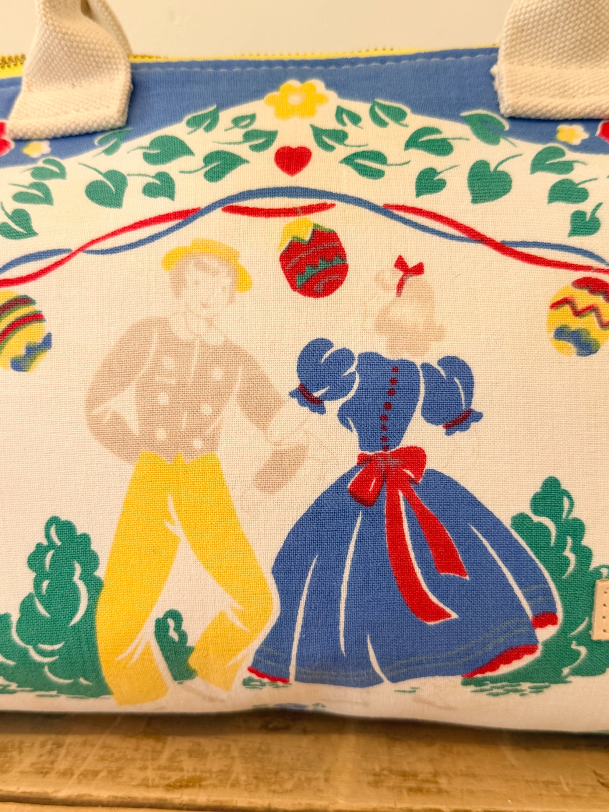 MY FAV!!! Large Scandi Dutch Cotton Satchel - WITH Erin Flett print inside