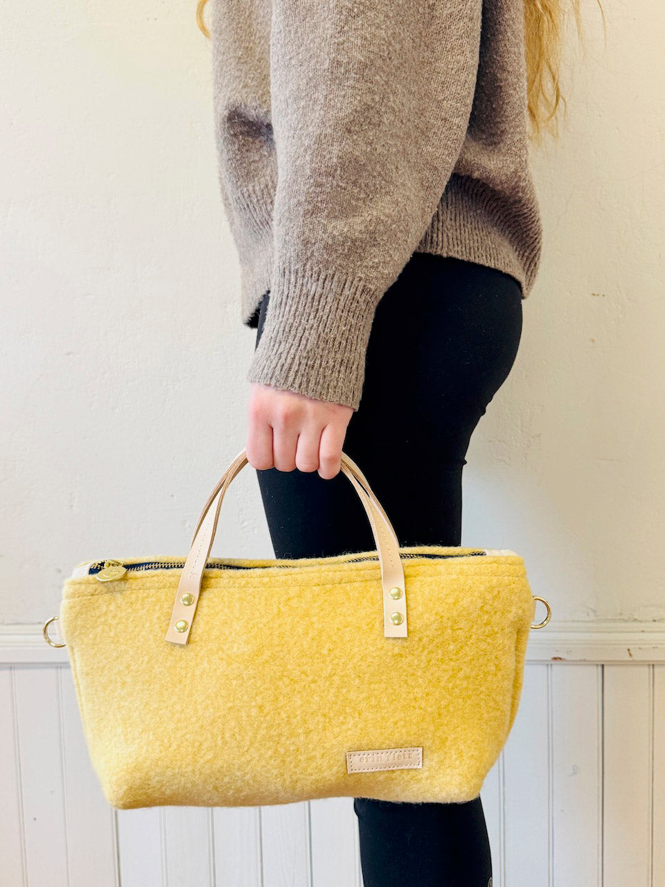 Vintage Satchel Bag - Wooly Small Butter Yellow