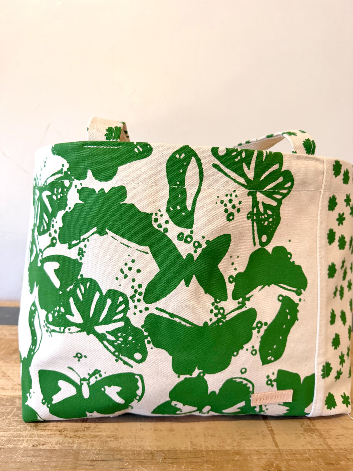 ONE OF A KIND KELLY GREEN BUTTERFLIES MIKA TOTE