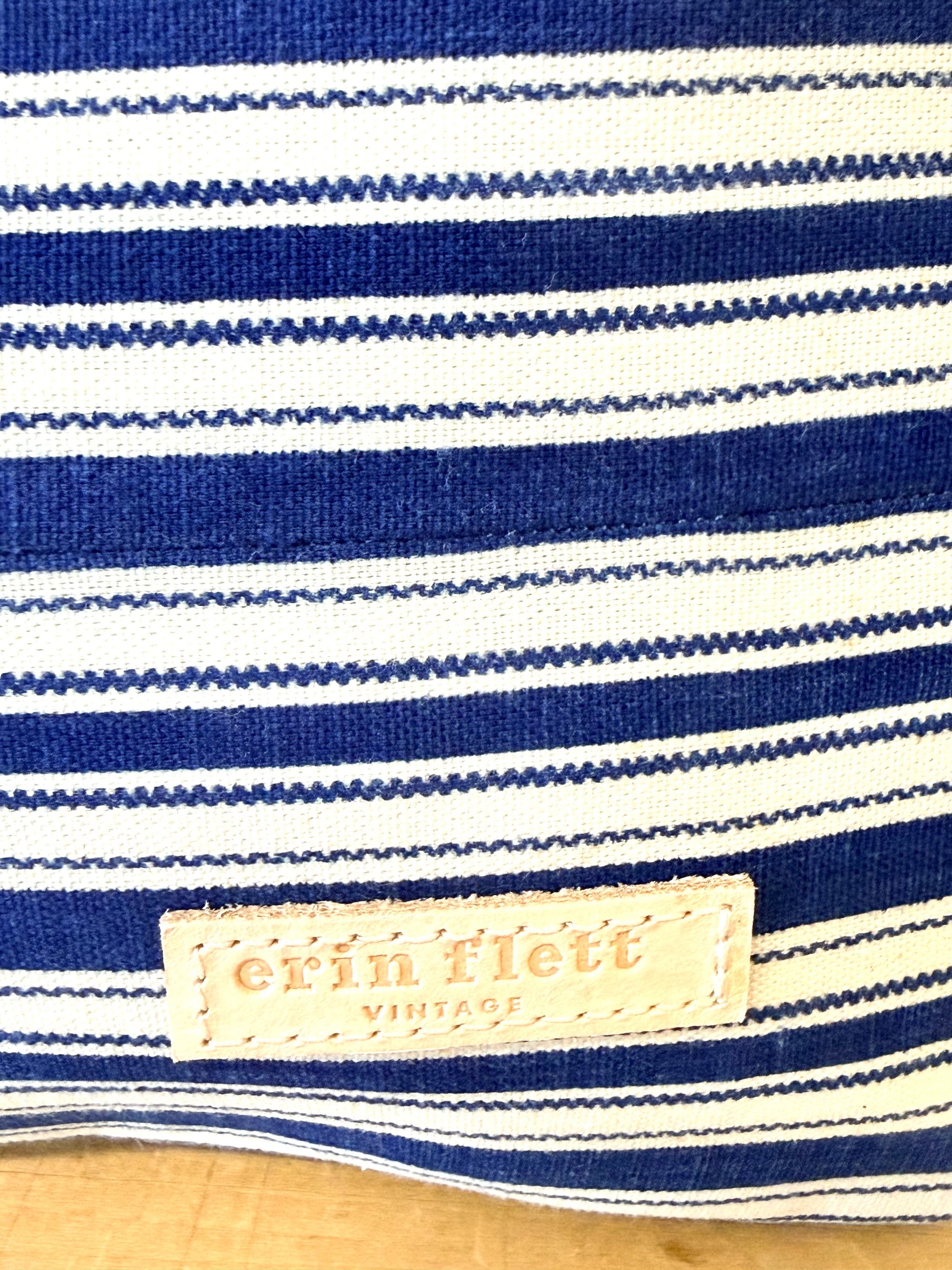 Clutch - Vintage Ticking Horizontal Stripe + Erin Flett Pattern Inside