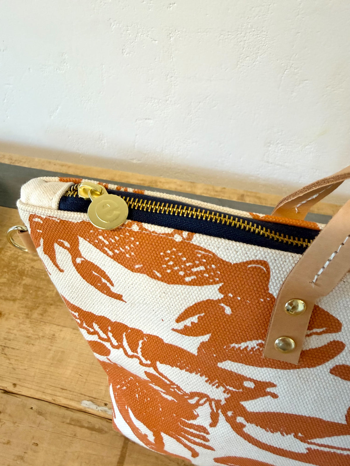 LOBSTER + CRABBIE MANGO LARGE SATCHEL
