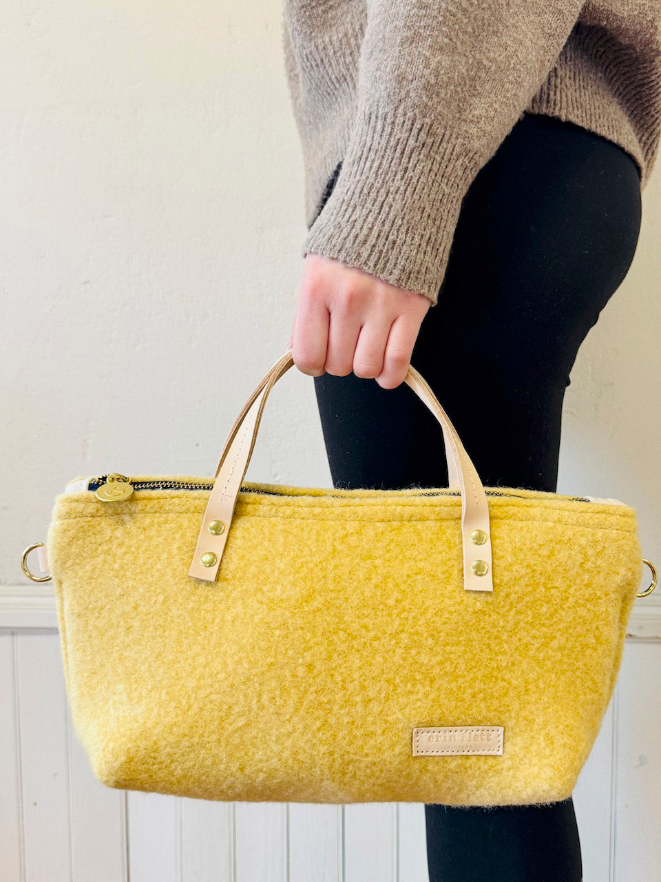 Vintage Satchel Bag - Wooly Small Butter Yellow