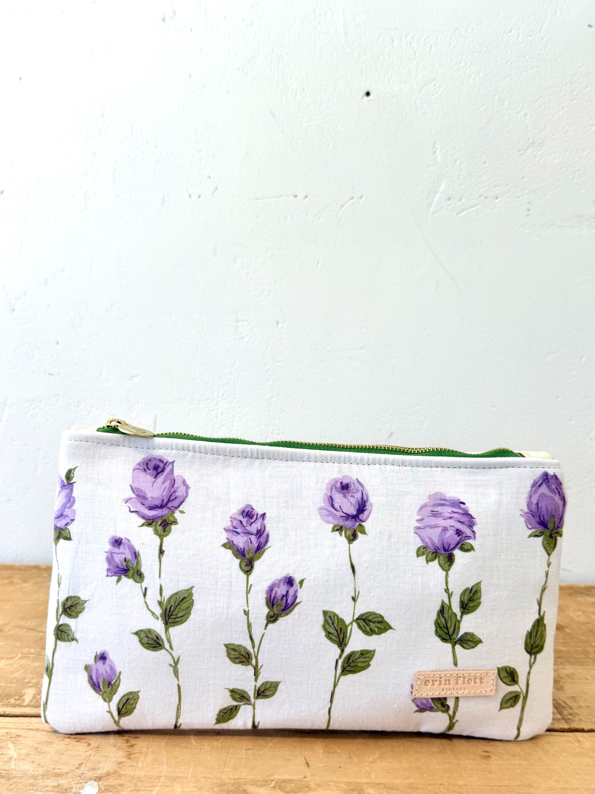 Clutch - Vintage Purple Rose Floral