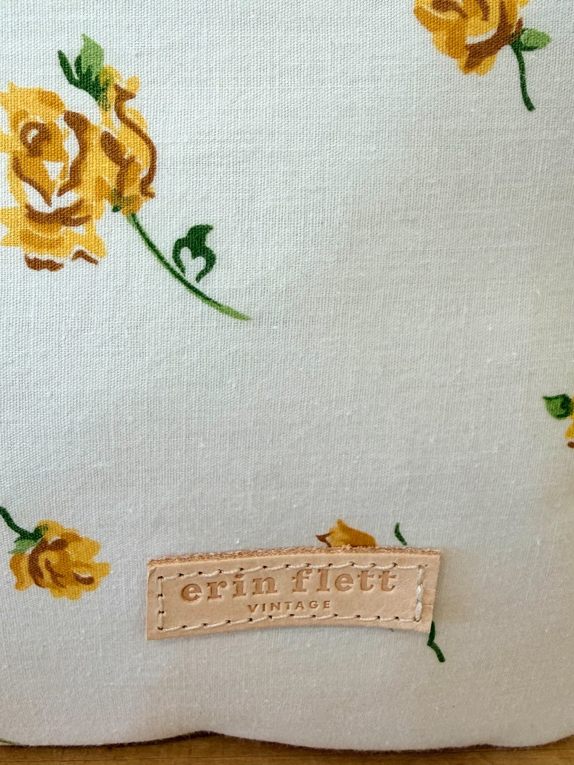 Clutch - Vintage Yellow Rose Floral - Erin Flett Pattern inside