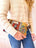 1970's Earthy Bohemian Print Laura Bag Zipper Pouch + Erin Flett inside