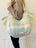 Vintage Boho Tote Baby Blue + Cream Wool