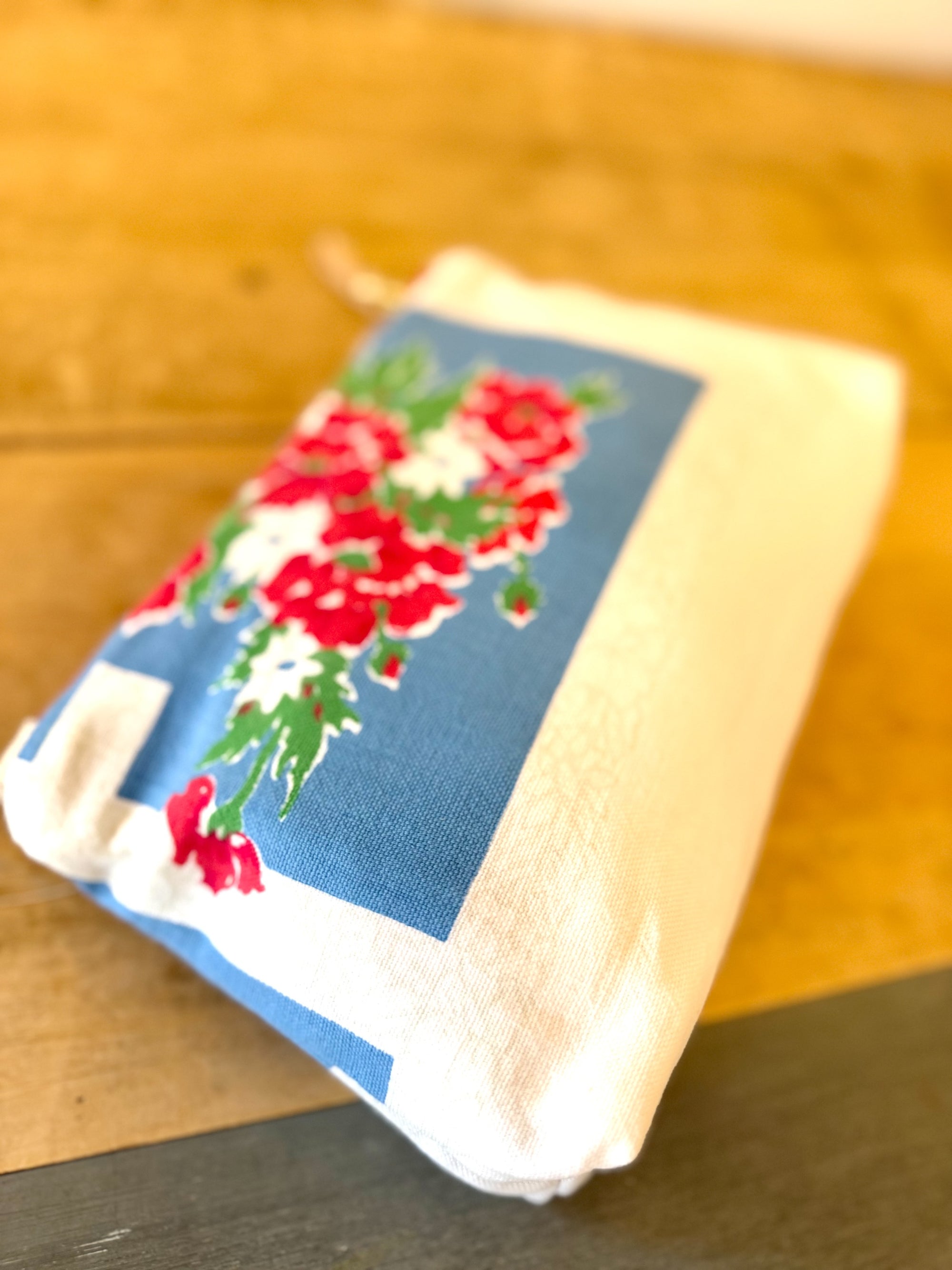 Vintage Laura Bag 1940-1950's Geo Floral Print - WITH Erin Flett print inside