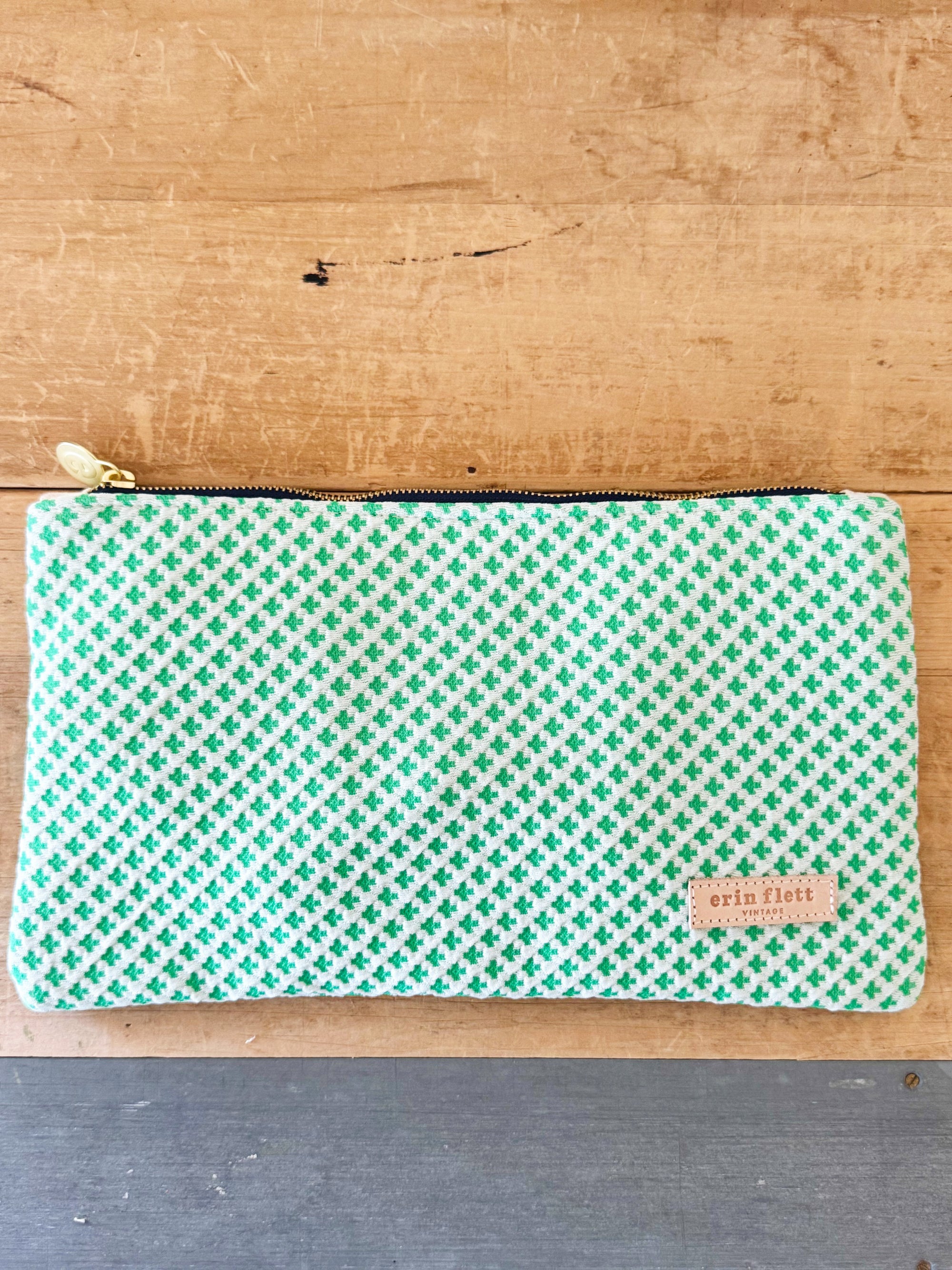 Clutch - Vintage Textured Cross Print