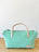 Small Satchel - Vintage Textured Green Cross