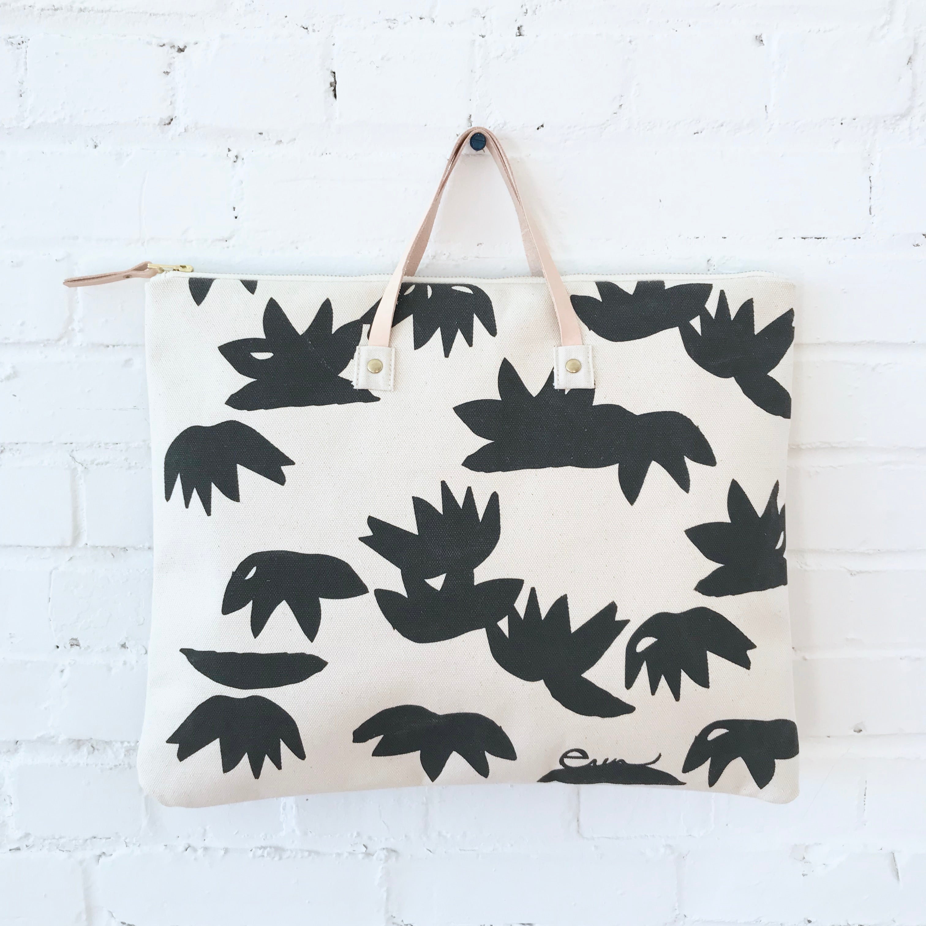 WORN BLACK LOTUS FOLDER BAG