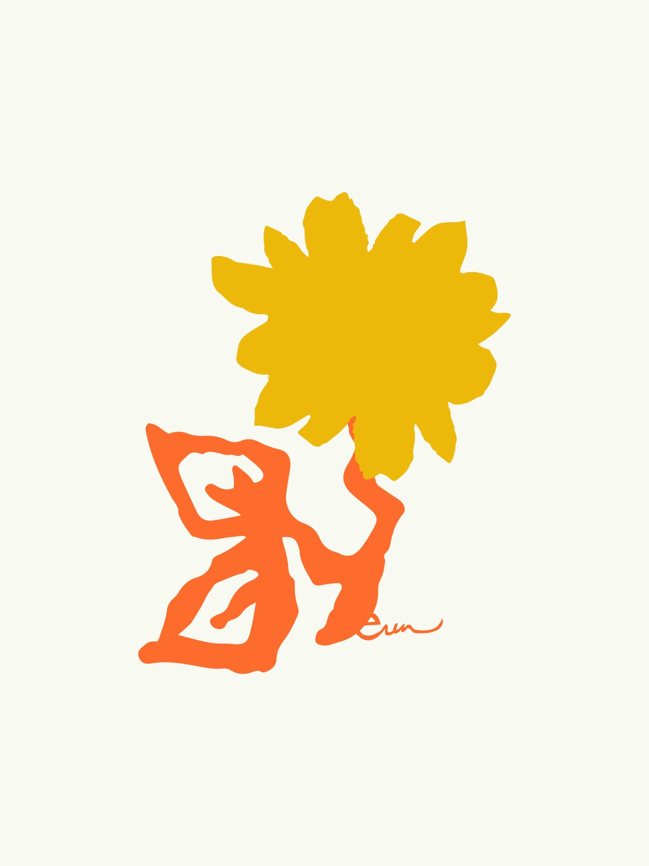 SUNNY FLOWER GICLEE PAPER ART PRINT