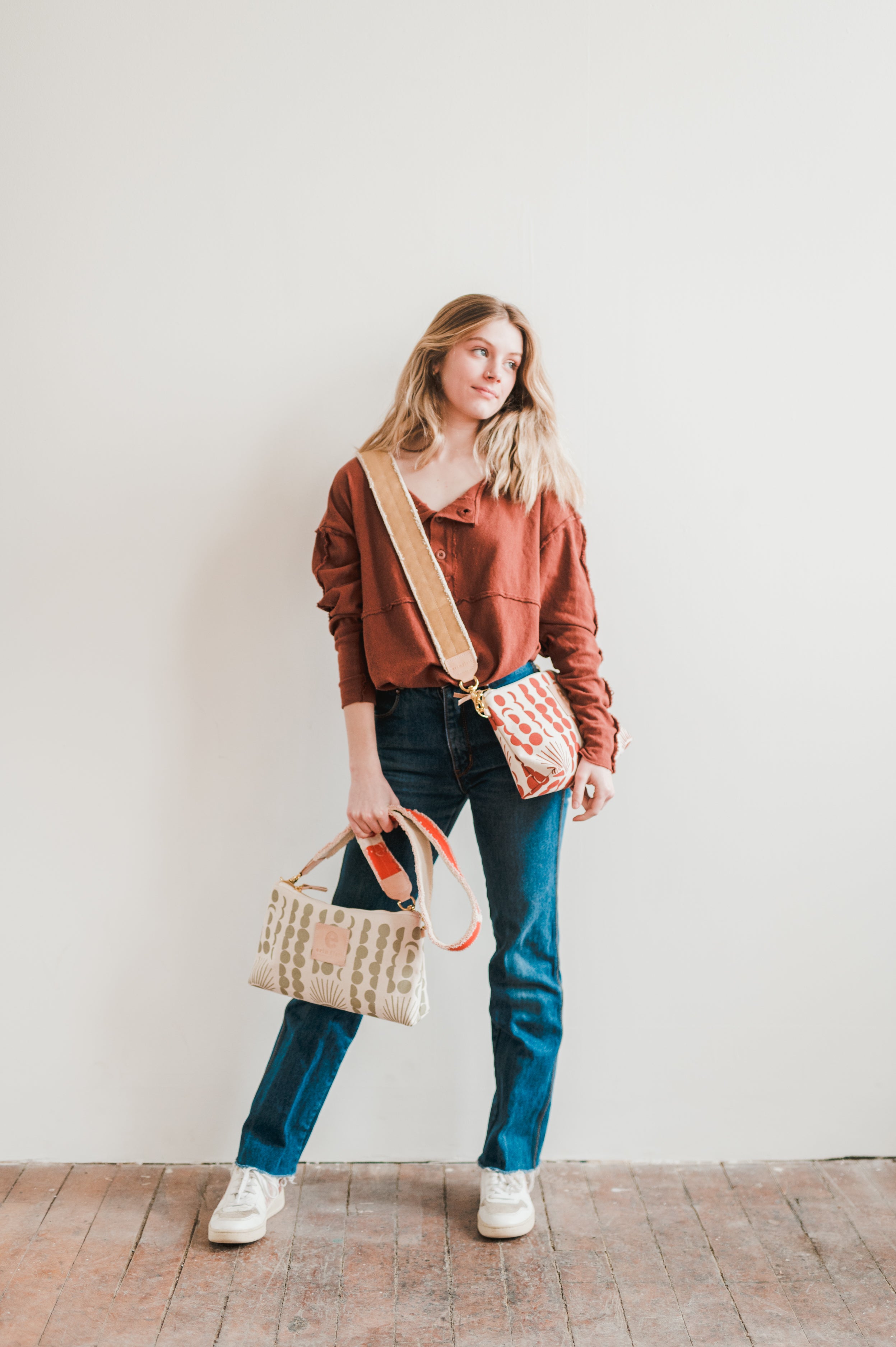 CLAY SUN + MOON JEN BAG