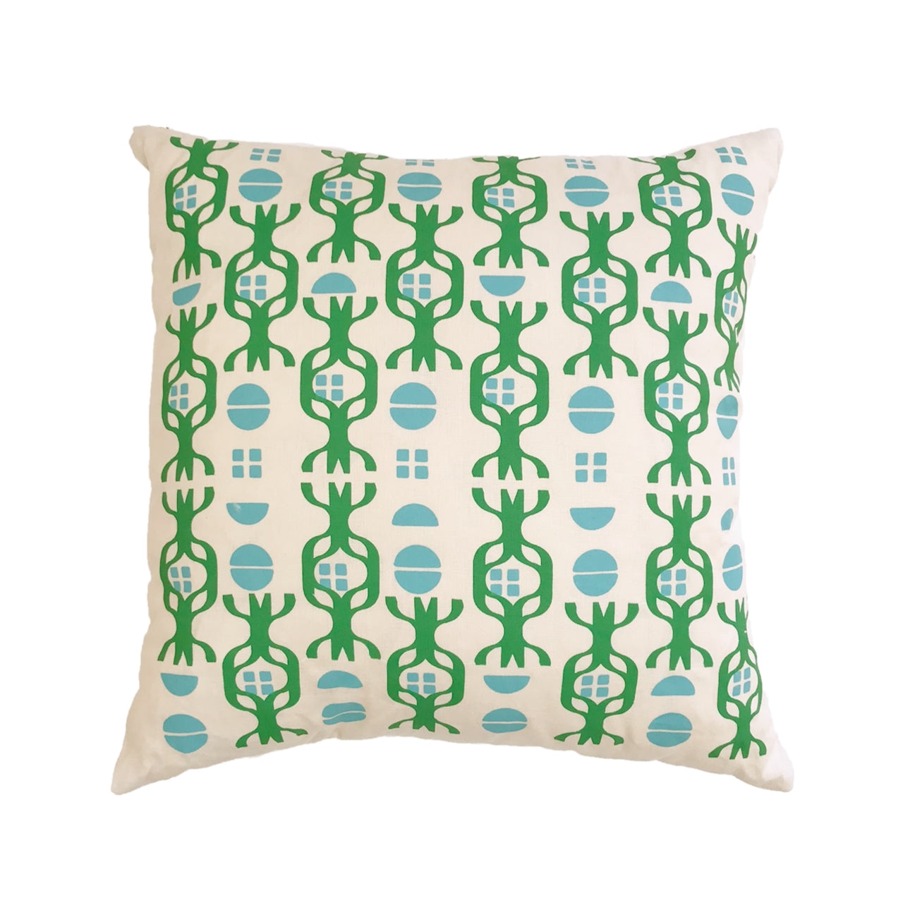 KELLY GREEN + TURQUOISE CHALET PILLOW