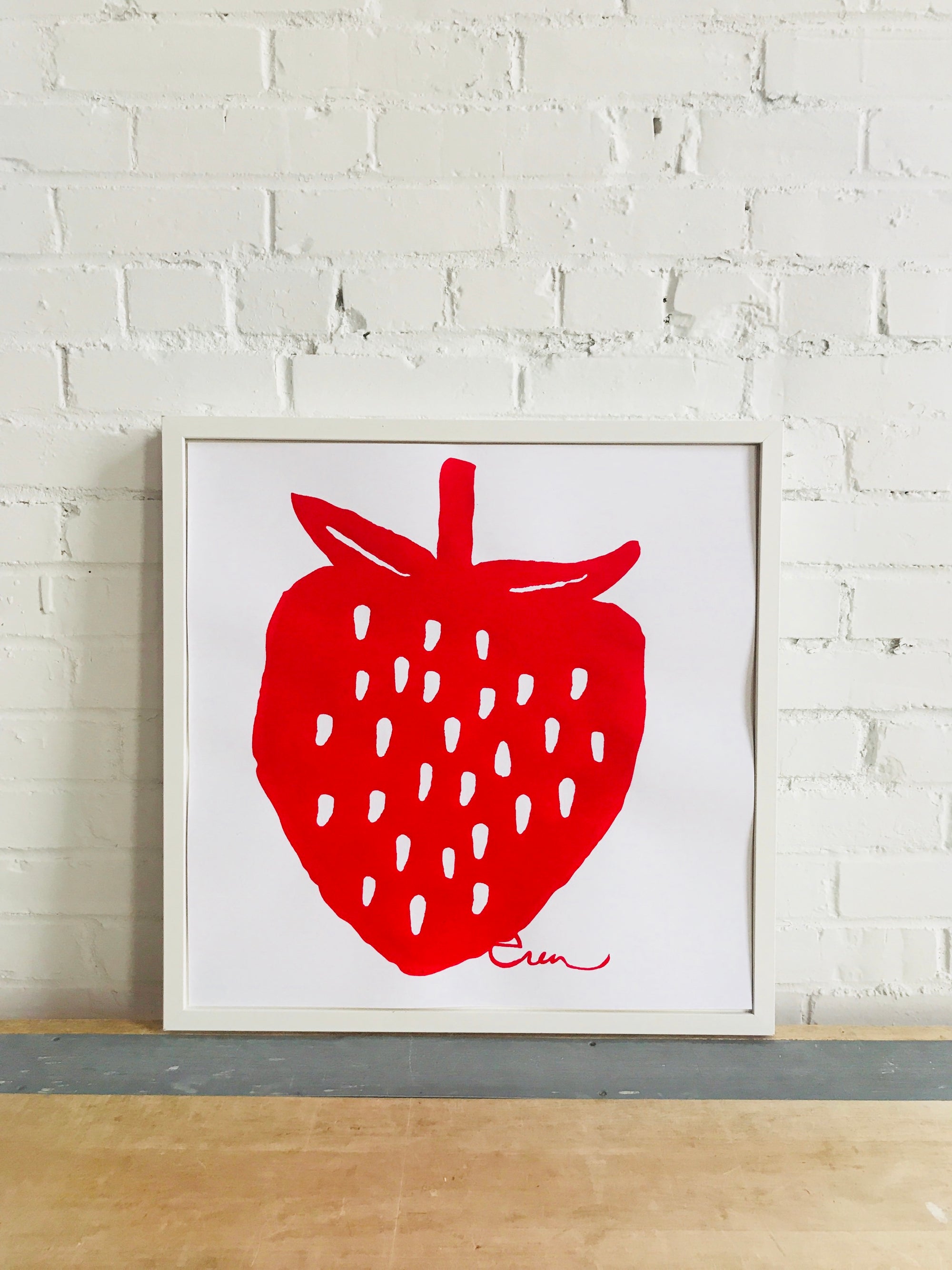 RED STRAWBERRY PAPER PRINT