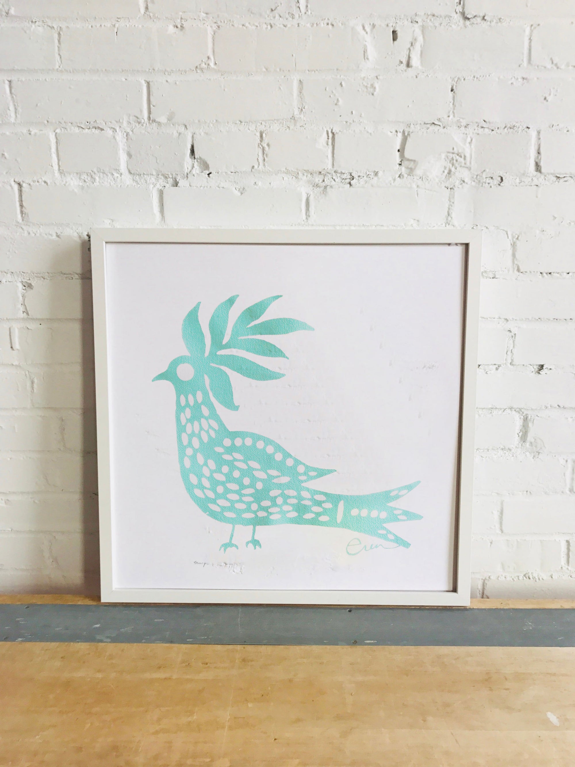 TURQUOISE PEACOCK PAPER PRINT